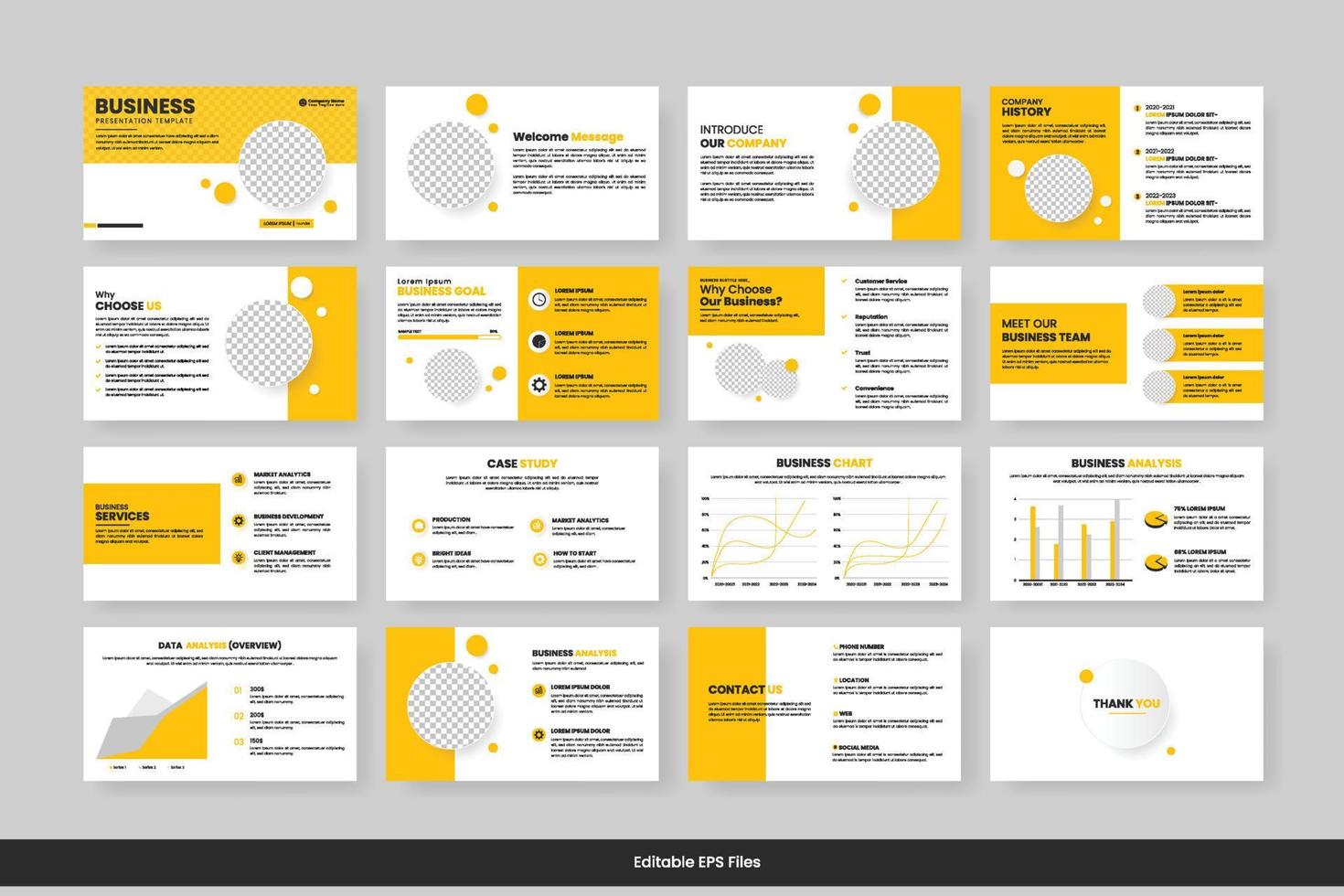 Vector  business powerpoint presentation slides template green color design minimalist business layout template design