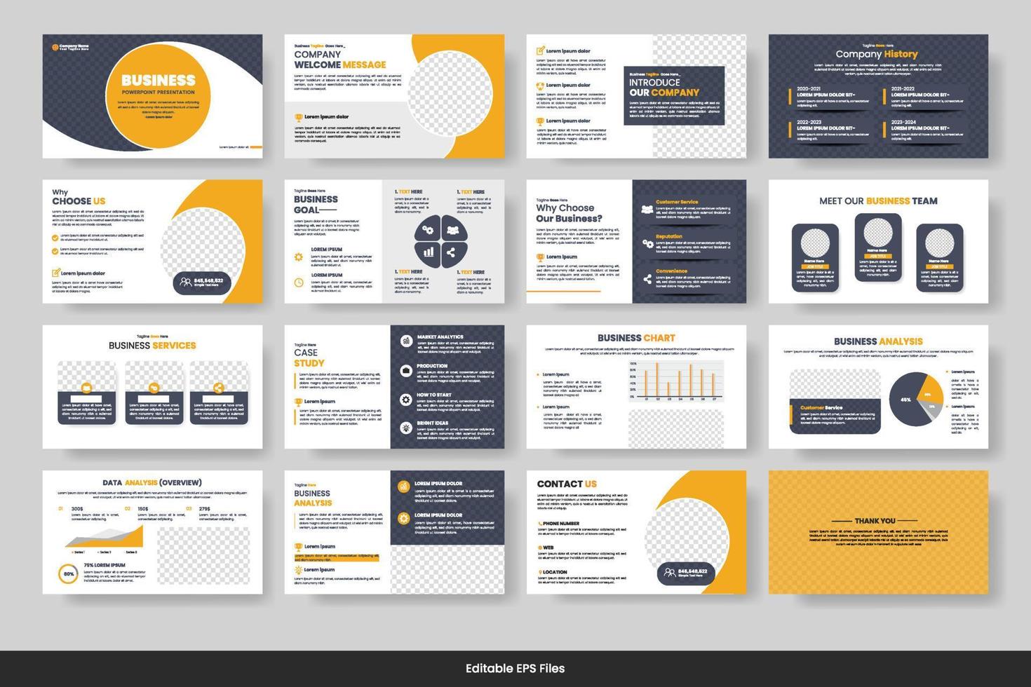 Vector  business powerpoint presentation slides template design minimalist business layout template design