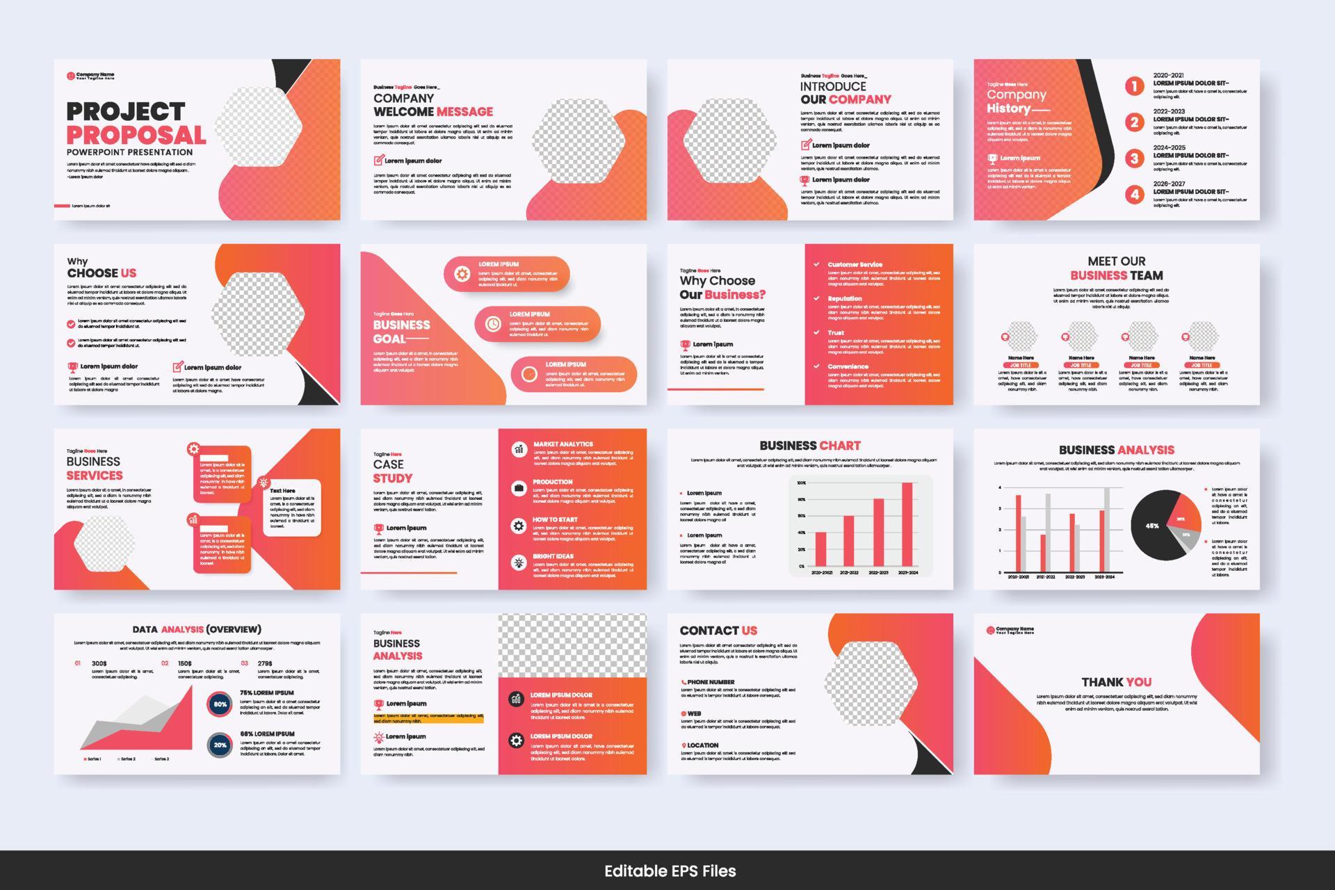 Vector business powerpoint presentation slides template green color ...