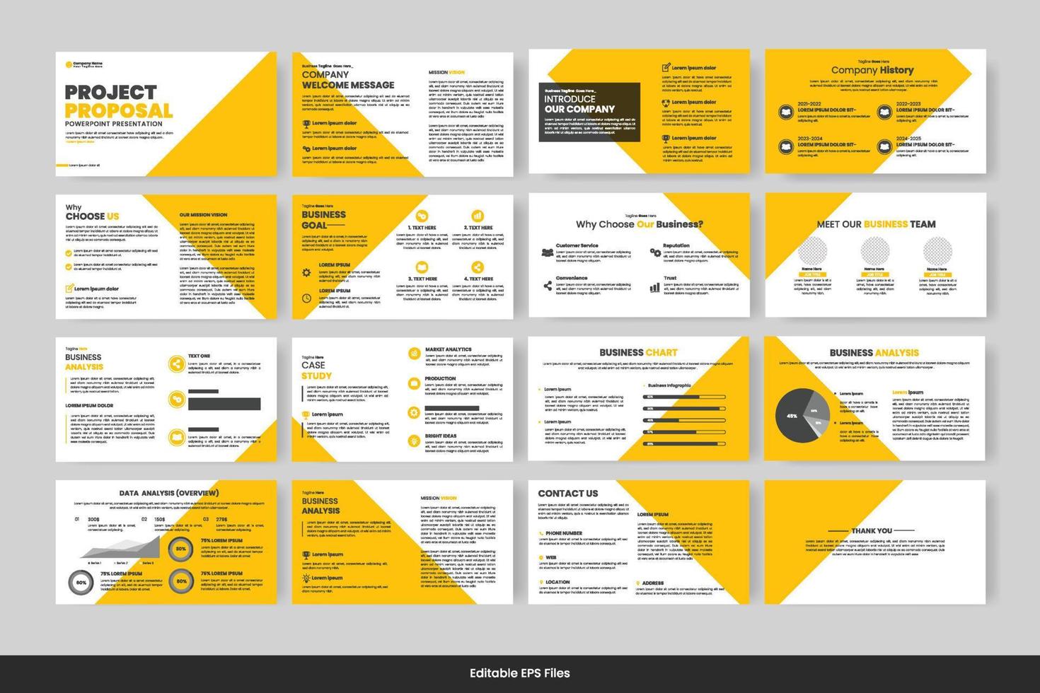 Vector business powerpoint presentation slides template green color ...
