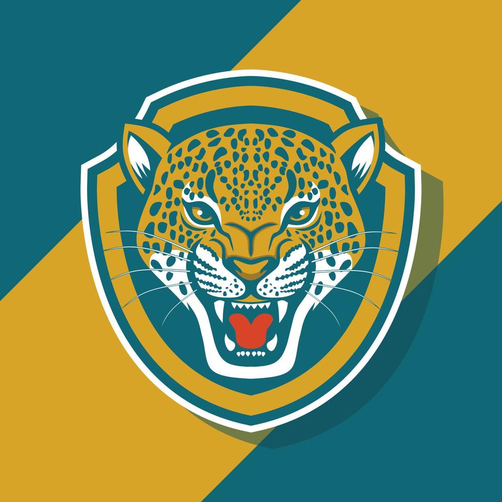 Leopard head mascot for esport and sport logo design vector