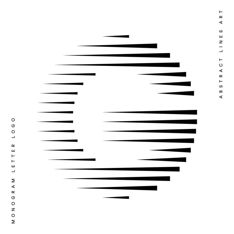 Monogram logo letter g lines abstract modern art vector