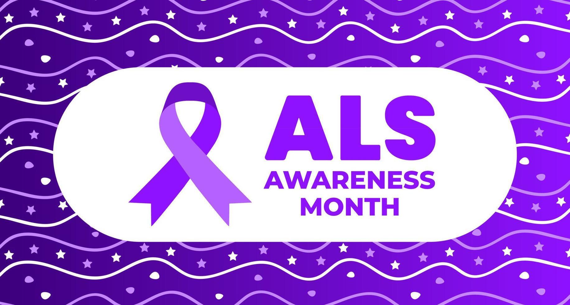 ALS Awareness Month background or banner design template. Amyotrophic lateral sclerosis background. vector