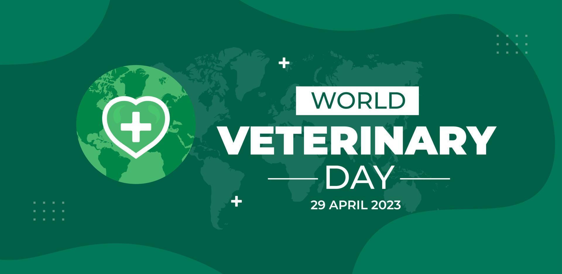 World Veterinary Day background or banner design template vector