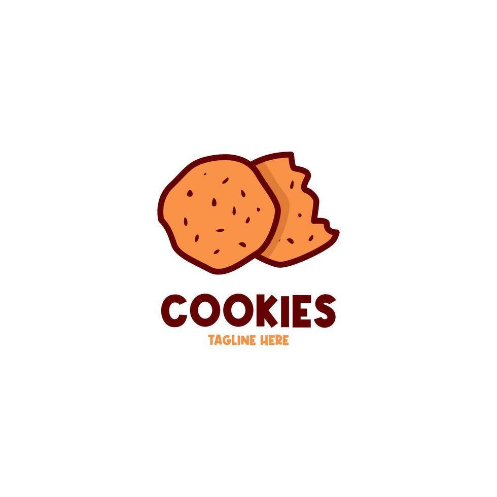 Vector cookies logo design concept illustration idea