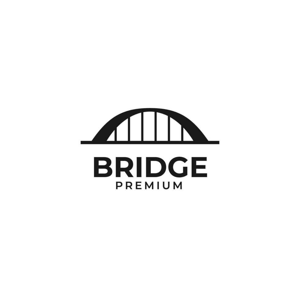 Vector bridge logo design concept template illustration idea