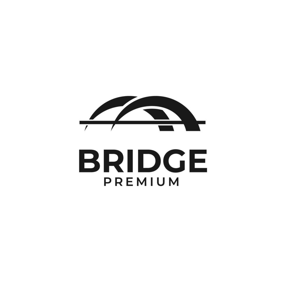 Vector bridge logo design concept template illustration idea