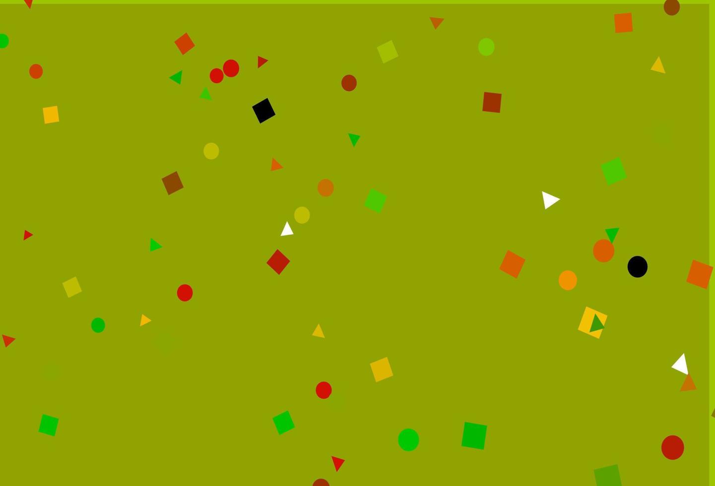 Light Green, Red vector template with crystals, circles, squares.