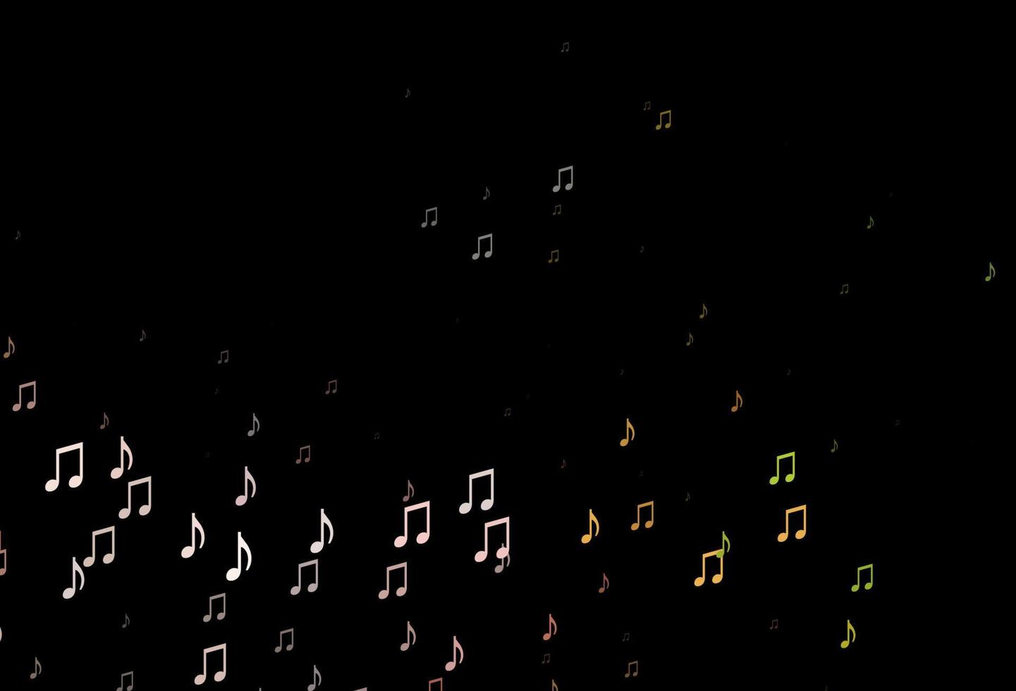 Dark Green, Red vector texture with musical notes.