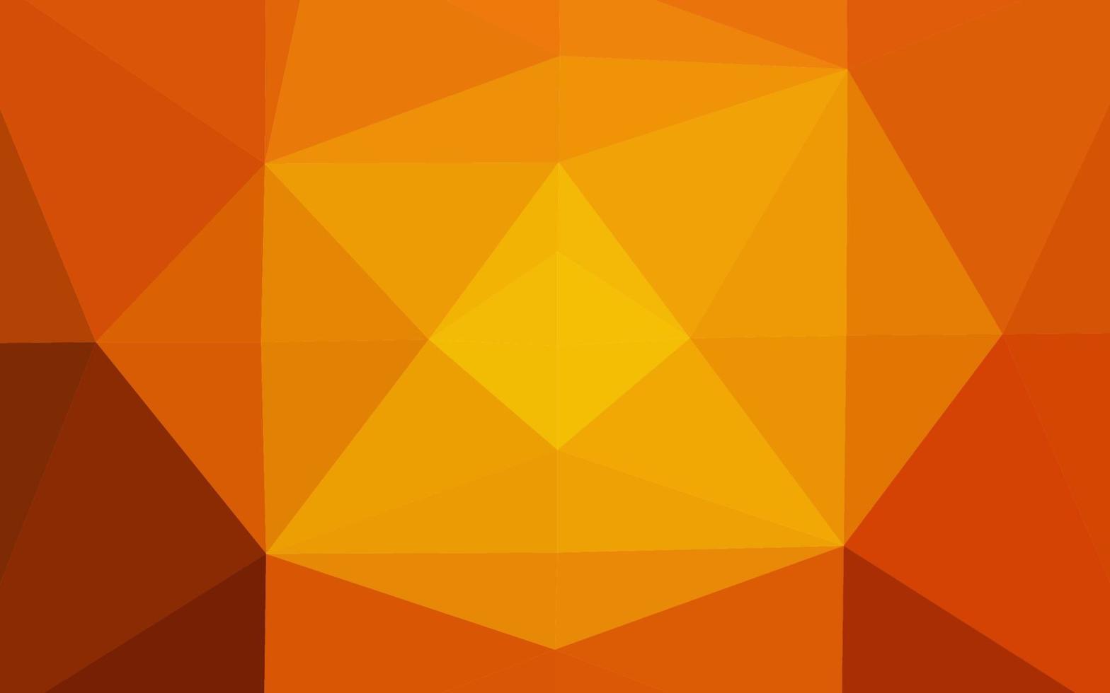 Light Orange vector shining triangular template.