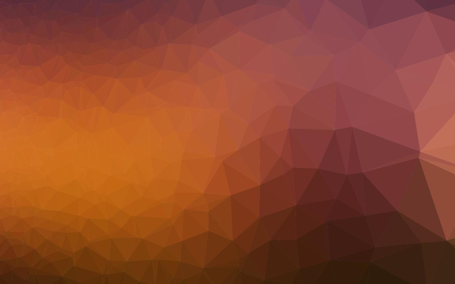 Dark Orange vector blurry triangle template.