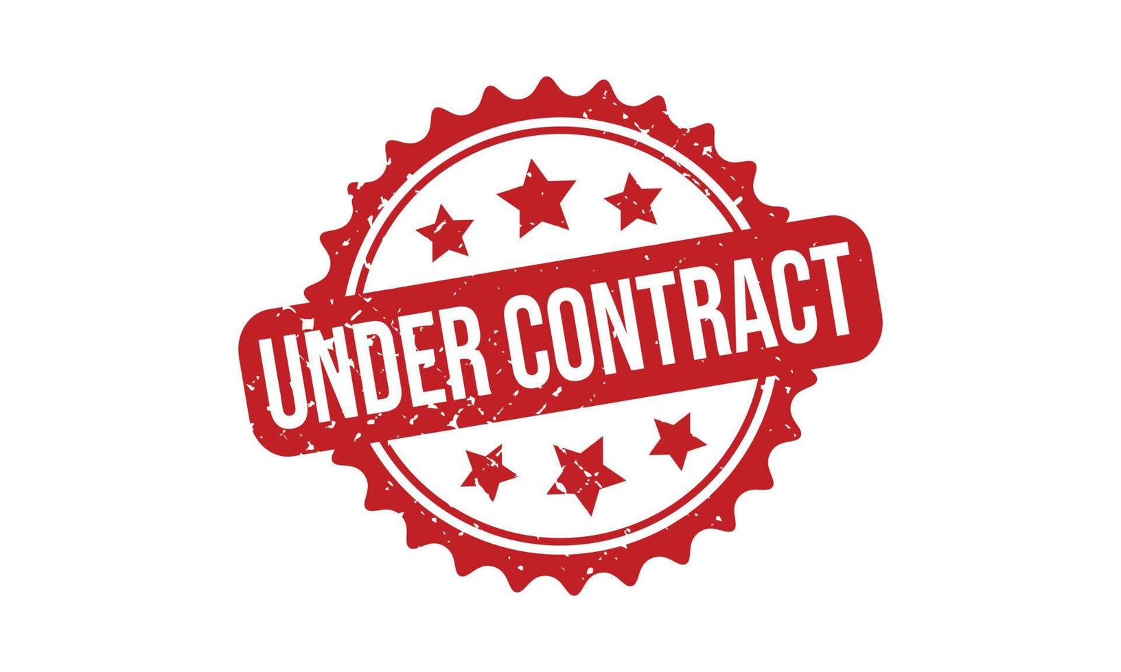 Under Contract Rubber Stamp. Under Contract Grunge Stamp Seal Vector Illustration