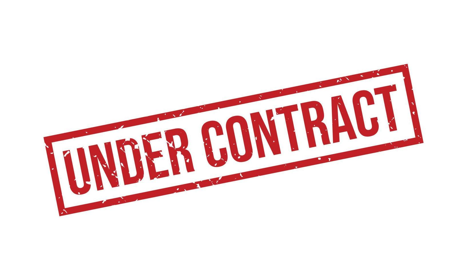 Under Contract Rubber Stamp. Under Contract Grunge Stamp Seal Vector