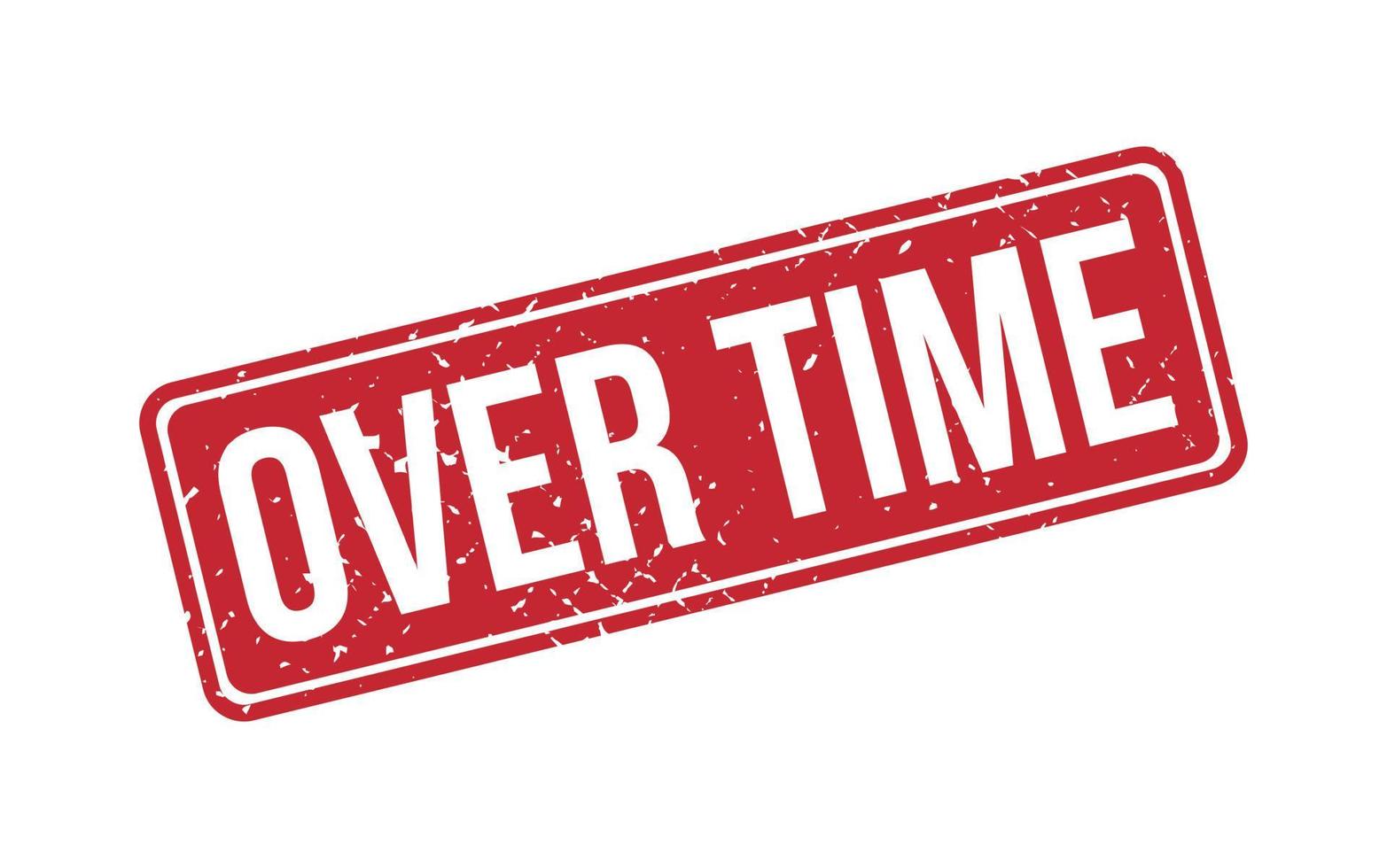 Over Time Rubber Stamp Seal Vector