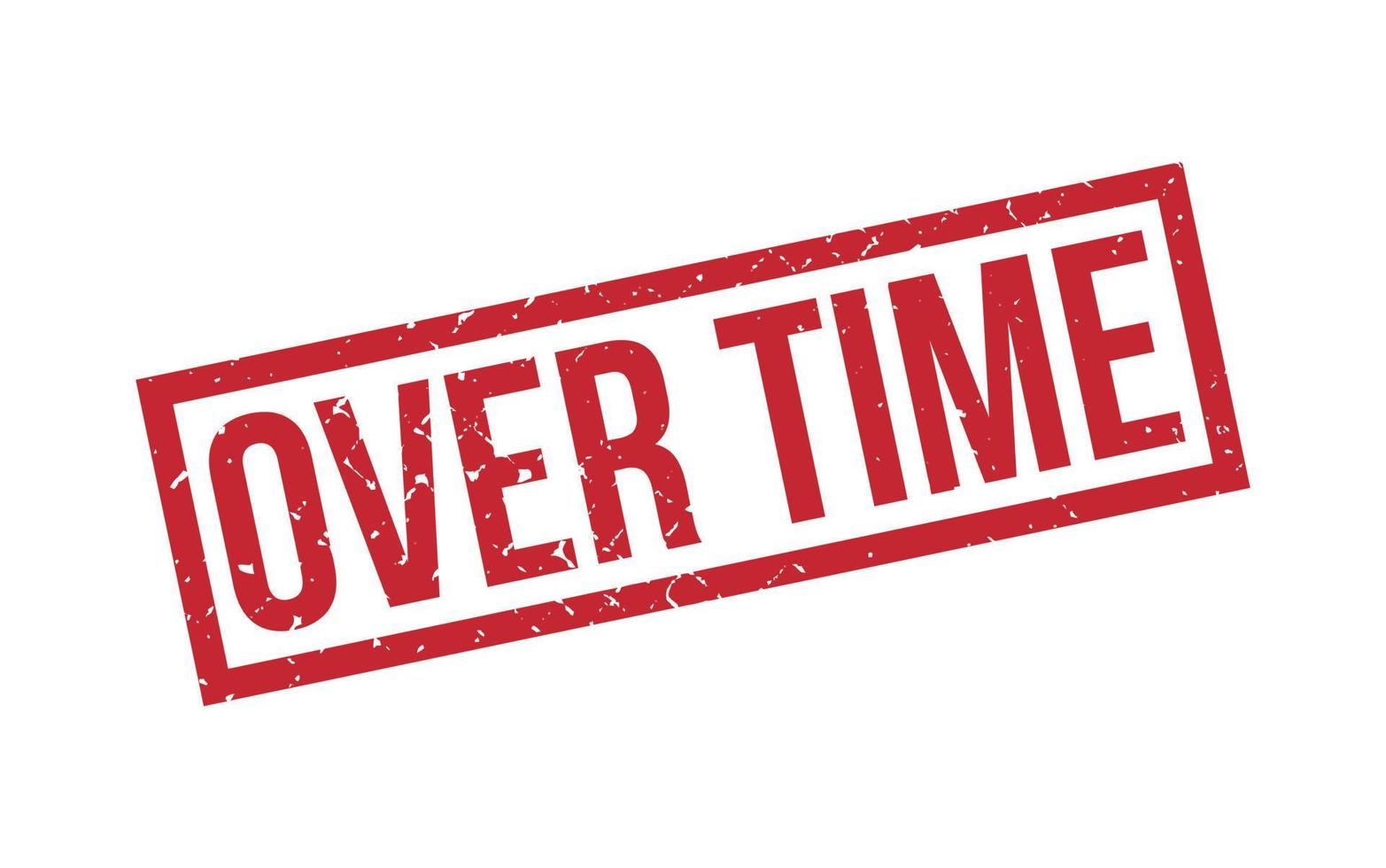 Over Time Rubber Stamp Seal Vector