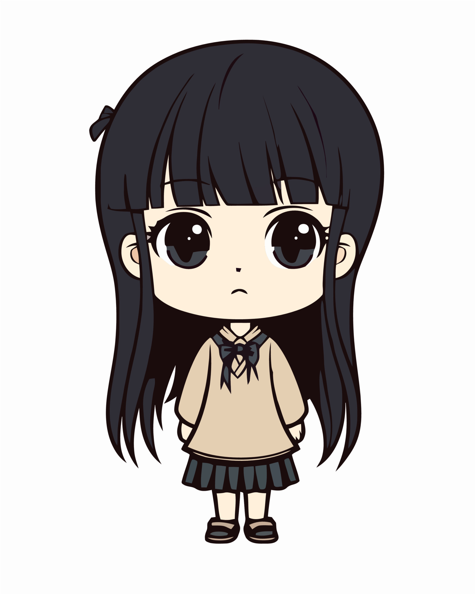 Mini Chibi Anime Girl 22695192 Vector Art at Vecteezy