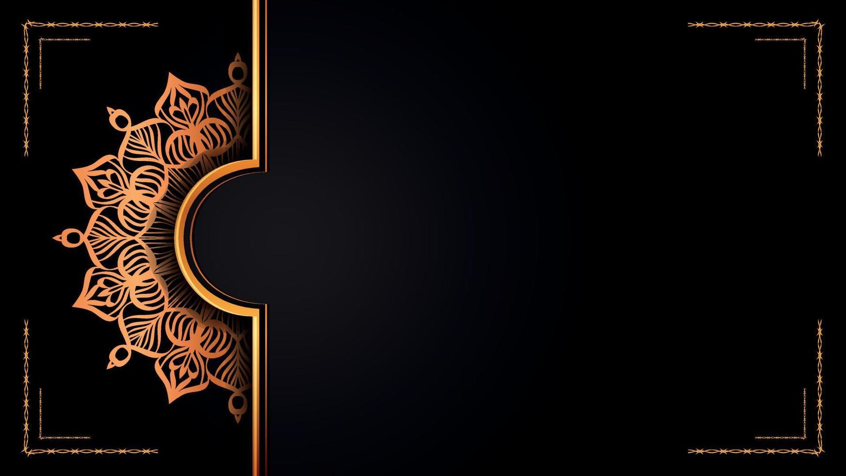 Luxury mandala background ornamental, arabesque style With Golden Arabesque Pattern Style. Decorative Mandala Ornament For Print, Brochure, Banner, Cover, Poster, Invitation Card vector