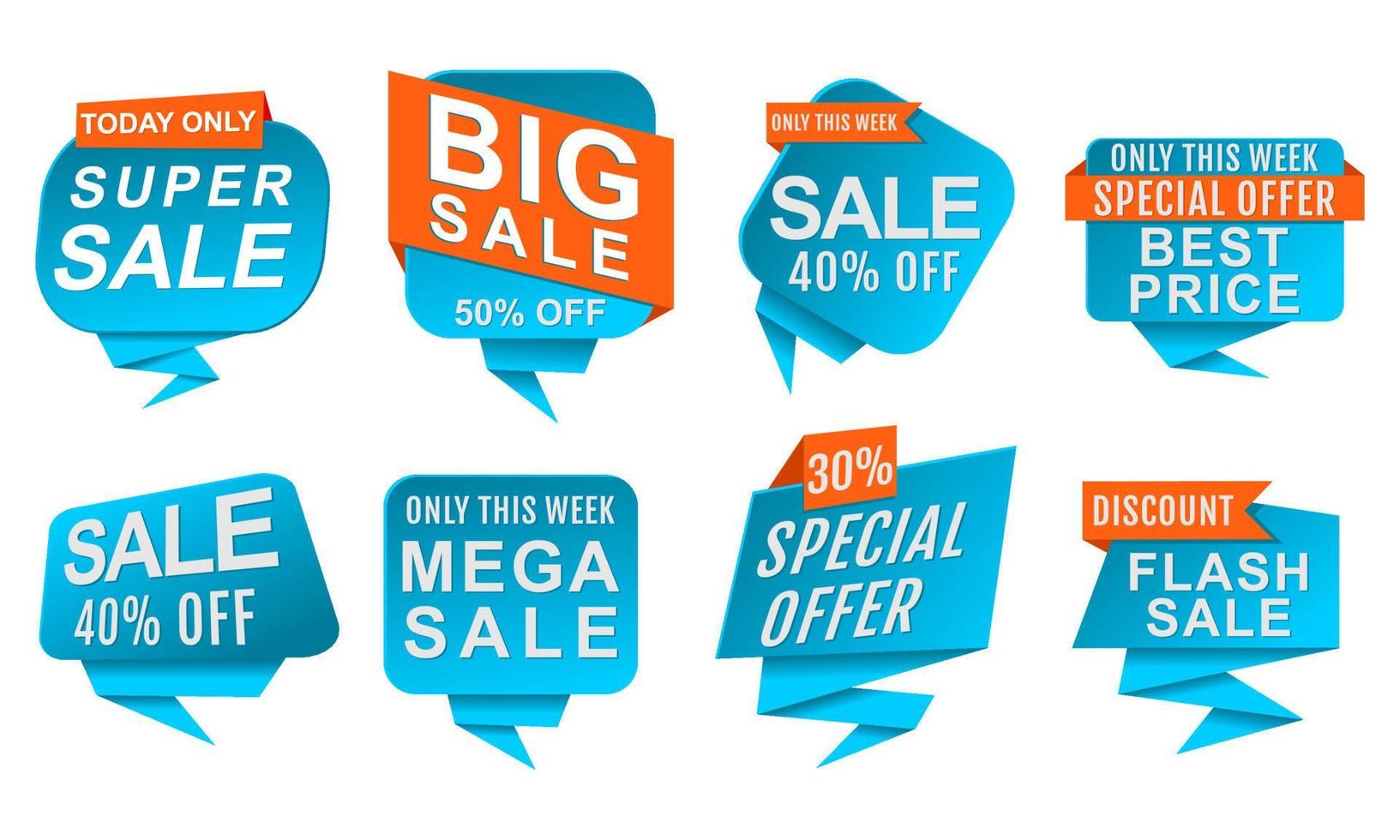 Promotion Sale Tags Banner. Price Tag Promotion. Retail sale tags. pricing tag badge design isolated vector collection