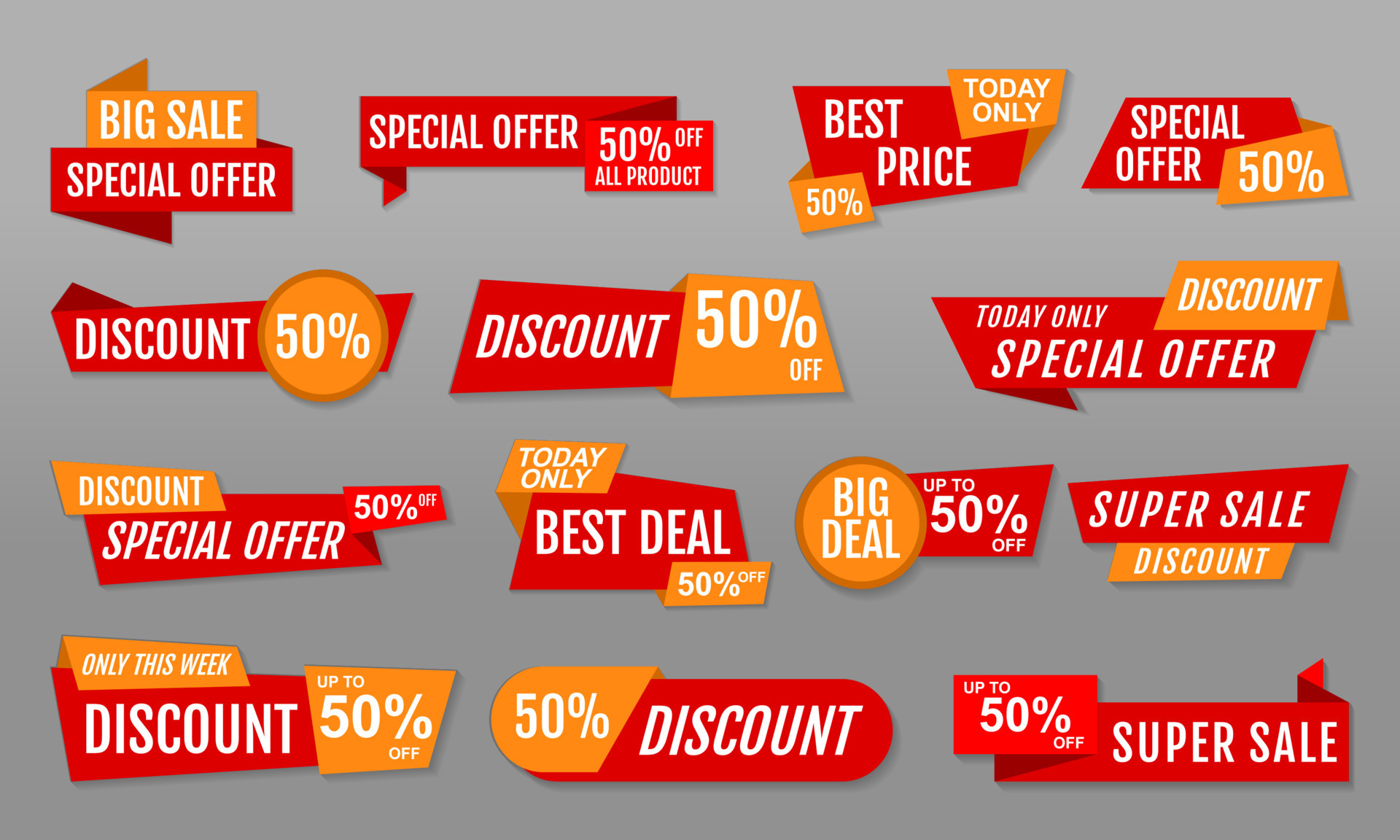 Sale tags set label. Vector price tags isolated. Stickers Labels Tags