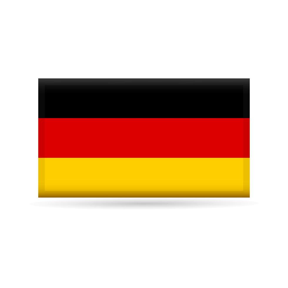 Alemania bandera vector ilustración aislado en blanco antecedentes