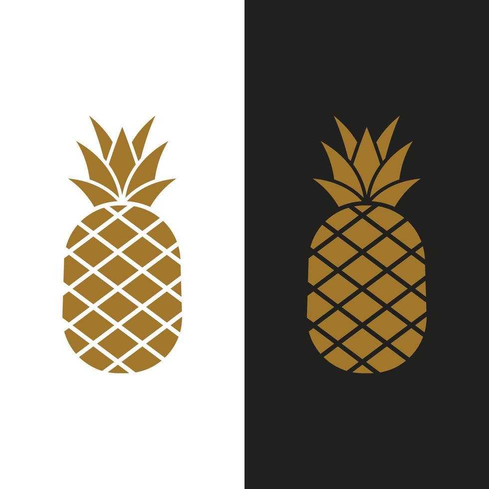 Vector Pineapple Fruit Logo Template. Pineapple Fruit Creative Logo Icon.