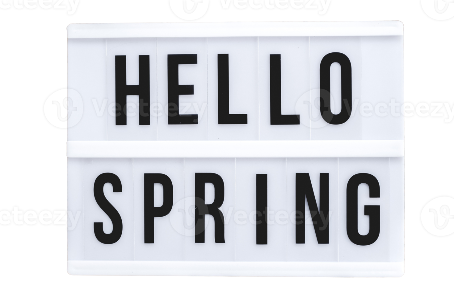 White spring sign isolated on a transparent background png