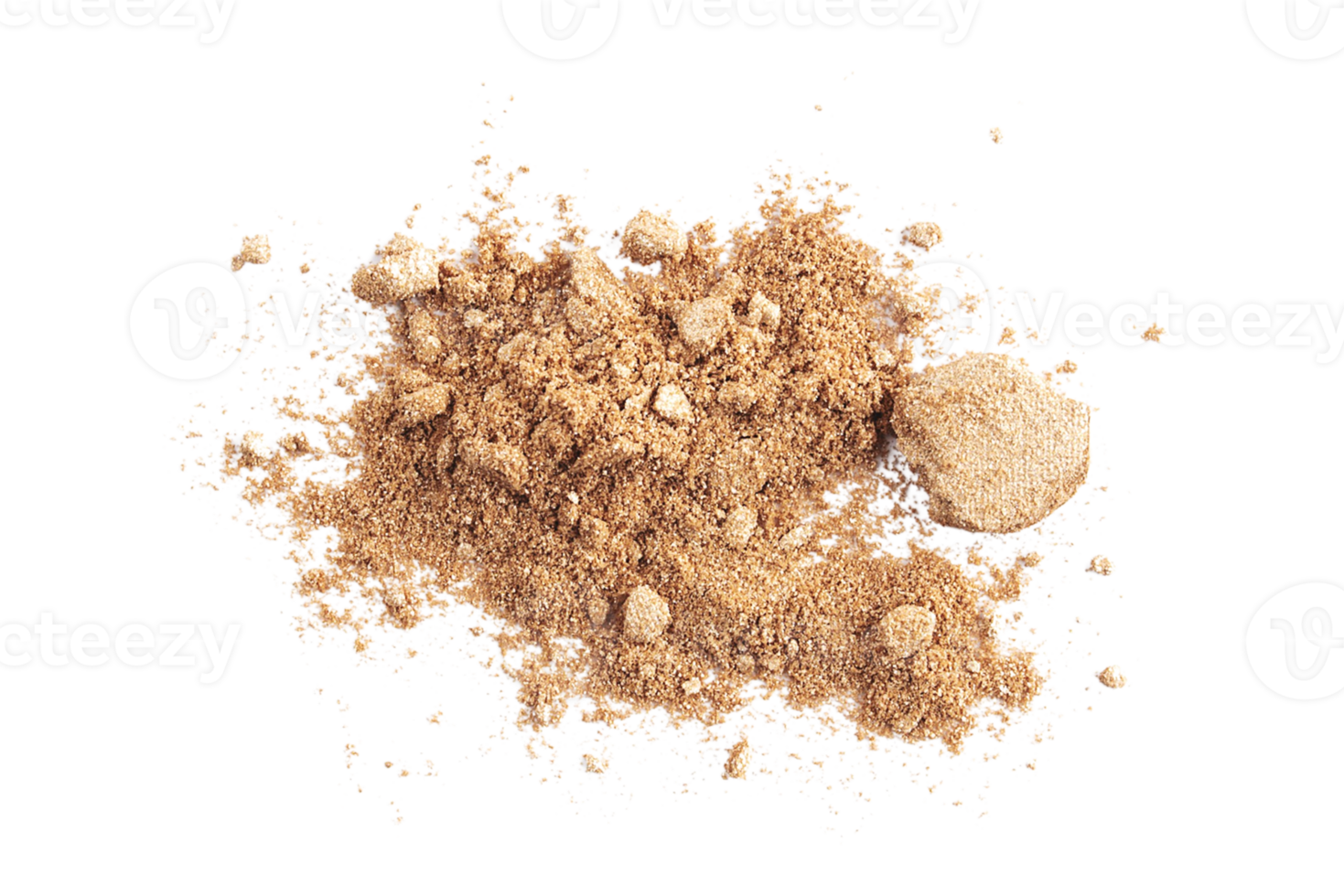 Brown crushed makeup isolated on a transparent background png