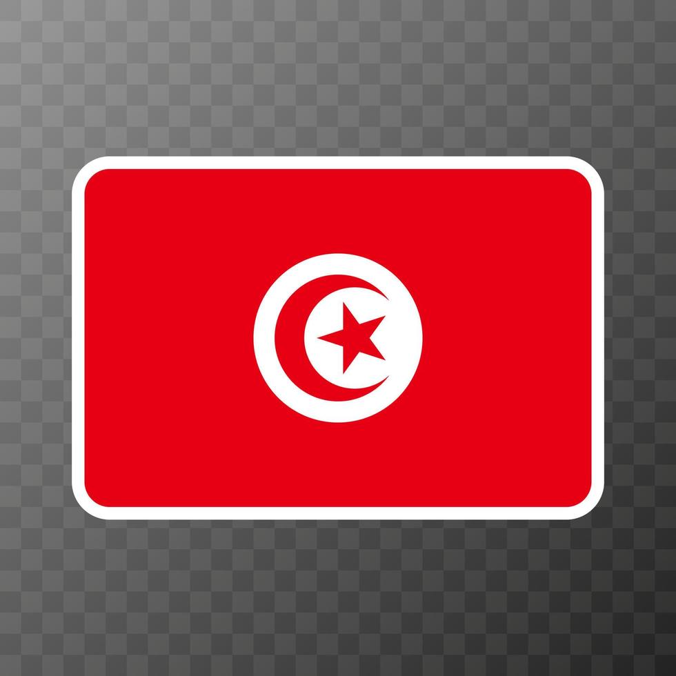 Tunisia flag, official colors and proportion. Vector illustration.