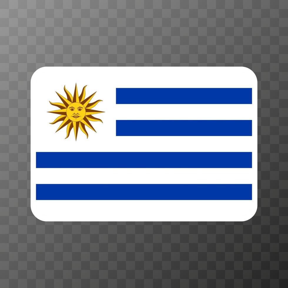 Uruguay flag, official colors and proportion. Vector illustration.