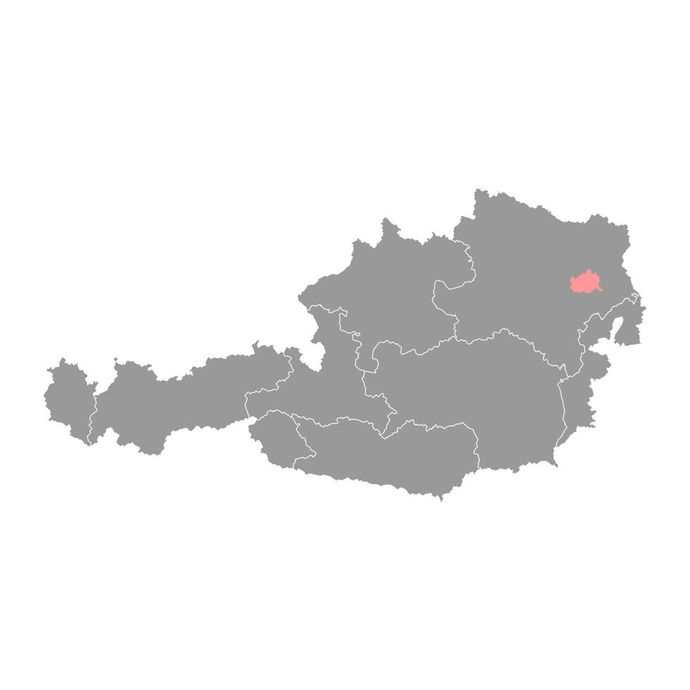 Vienna map of Austria. Vector illustration.