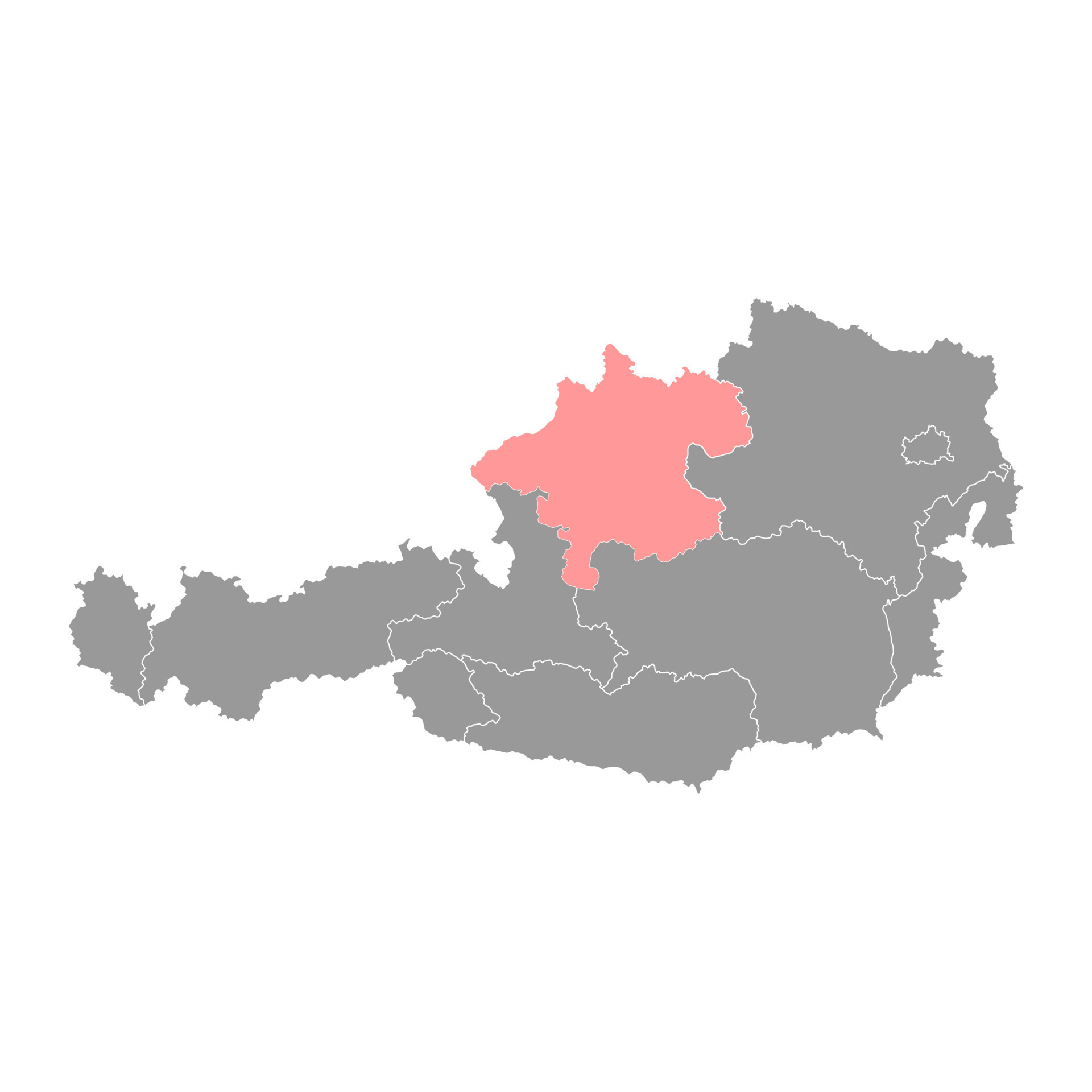 Upper Austria state map of Austria. Vector illustration. 22696341