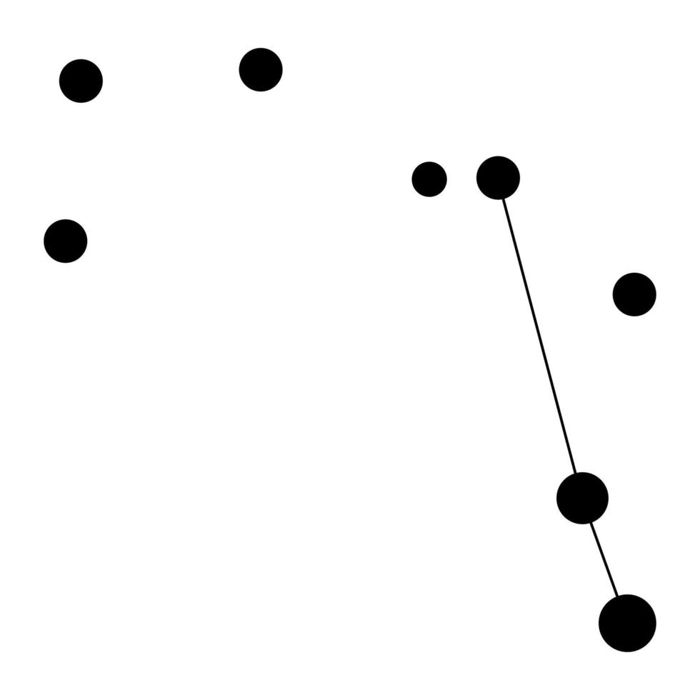 píxide constelación mapa. vector ilustración.