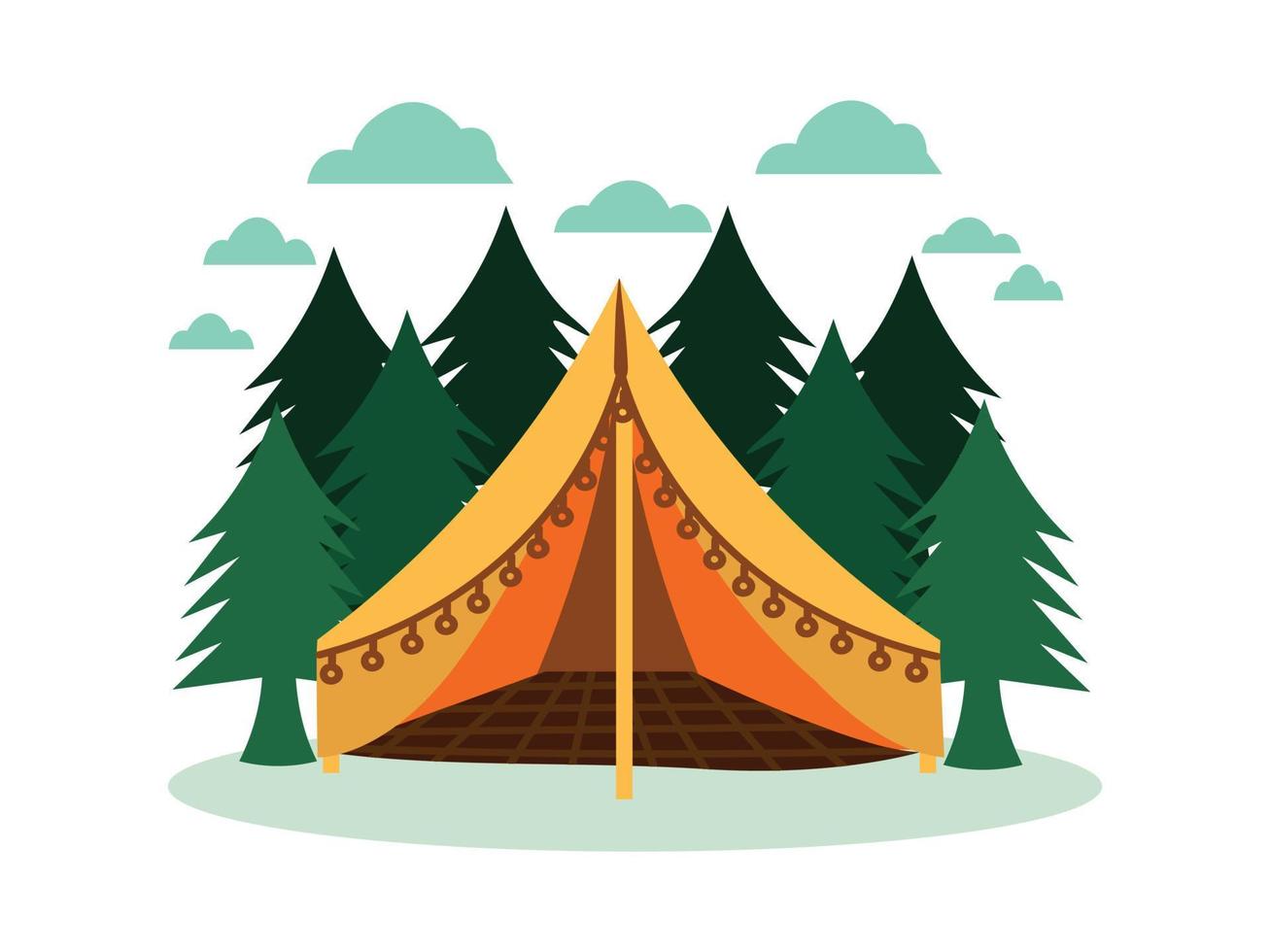 Camping Tent Vector Design Illustration