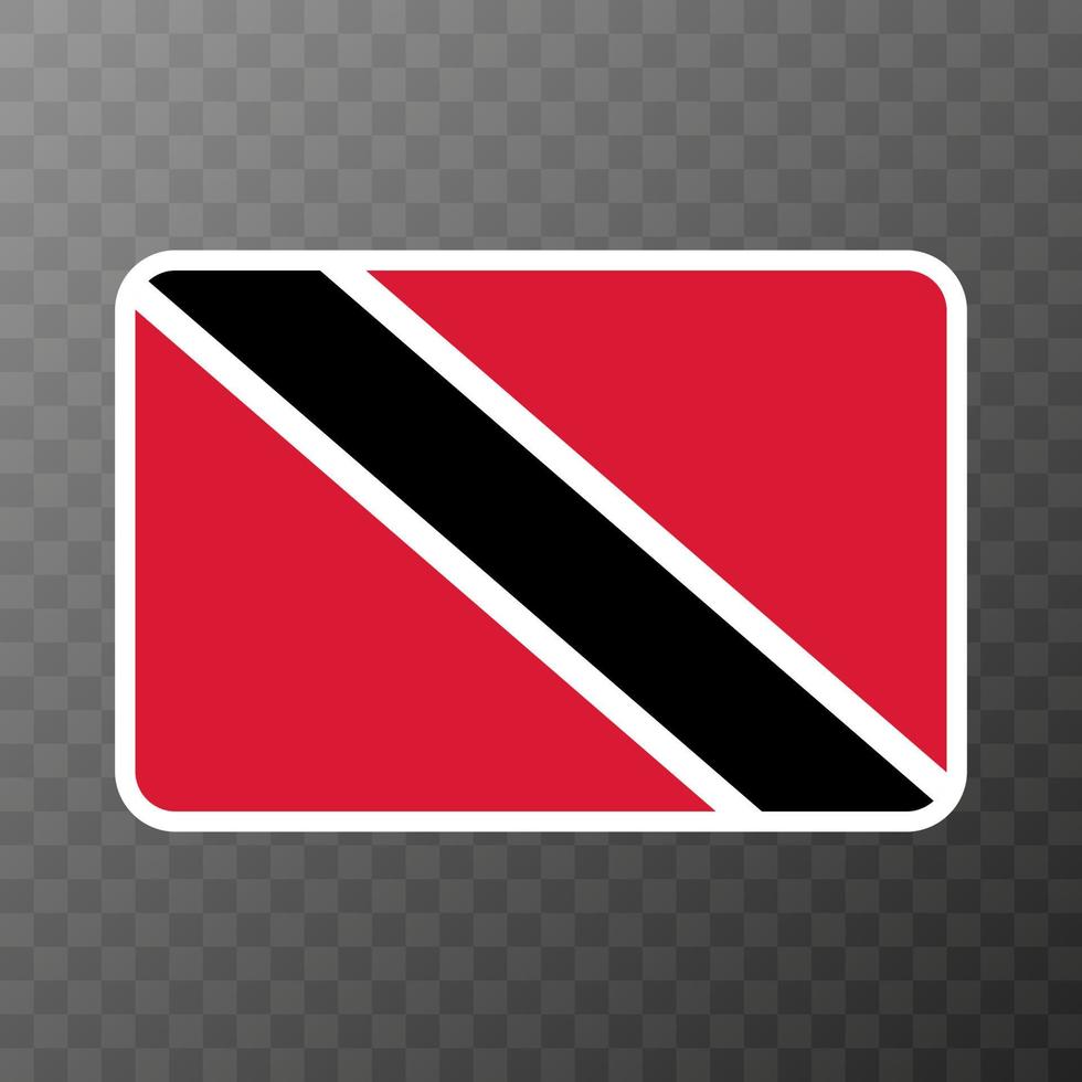Trinidad and Tobago flag, official colors and proportion. Vector illustration.