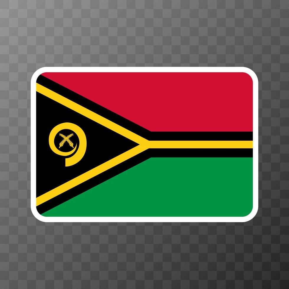 bandera de vanuatu, colores oficiales y proporción. ilustración vectorial vector