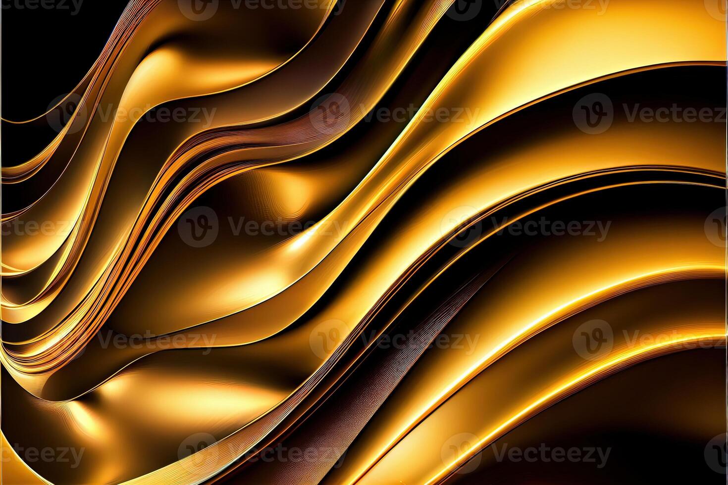 illustration of golden wavy abstract layer background, gain and metal photo