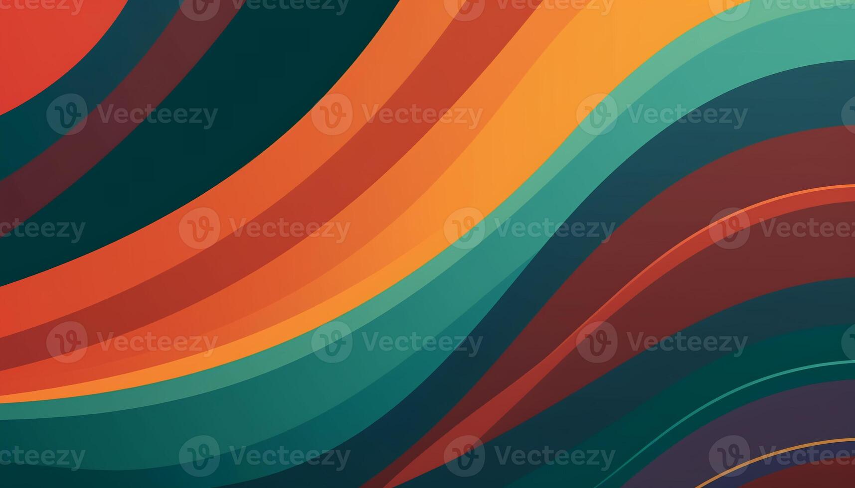 Simple minimalist retro color trendy background abstract colorful wallpaper and backdrop. Artistic digital art 3d rendering geometric line stripe bar element design material. Wave. photo