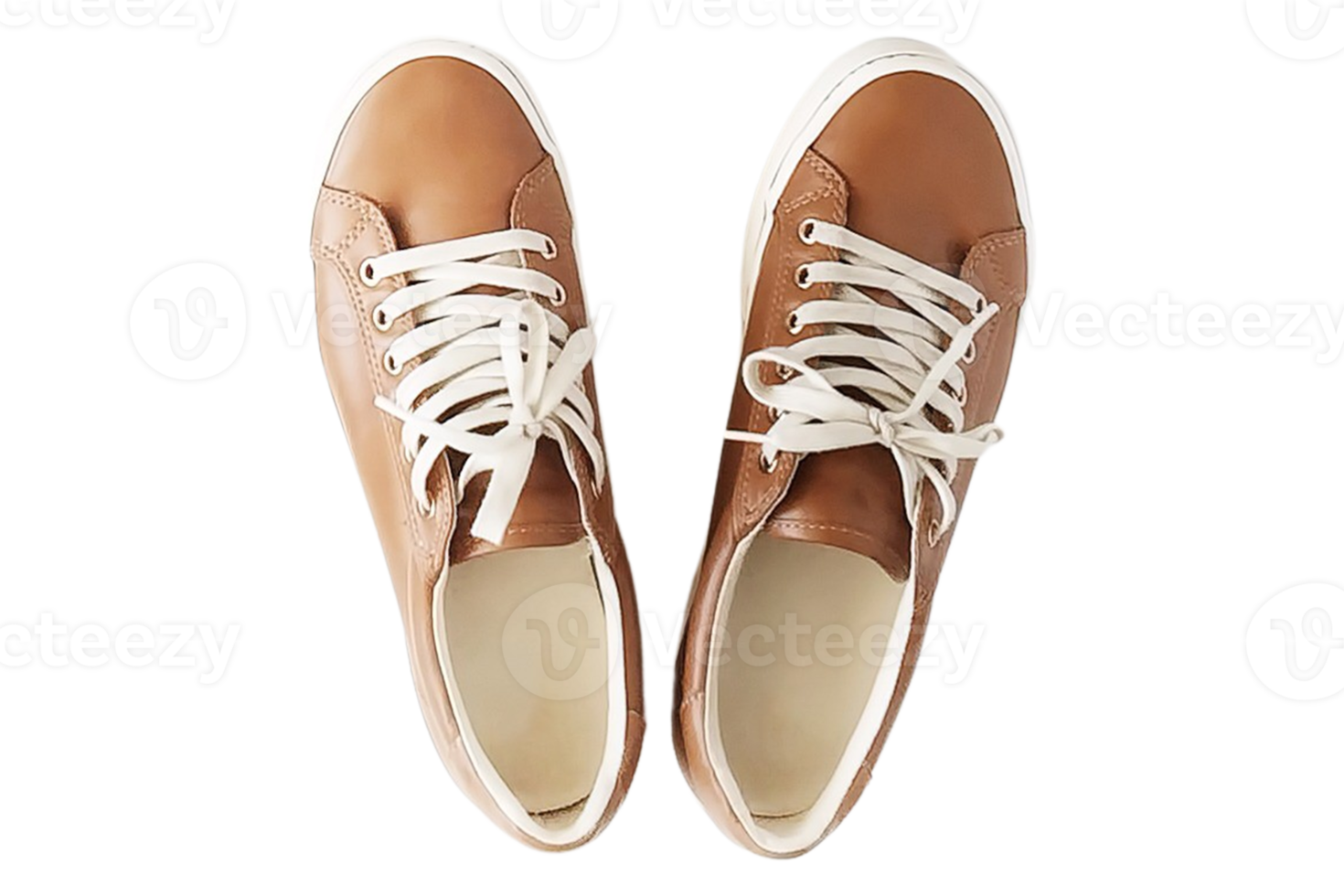 Brown shoes isolated on a transparent background png