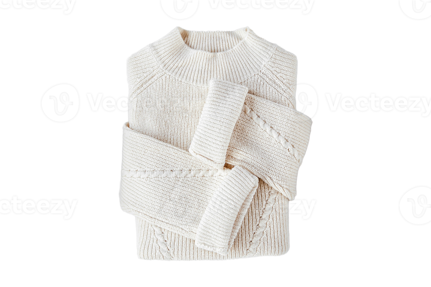 blanco suéter aislado en un transparente antecedentes png