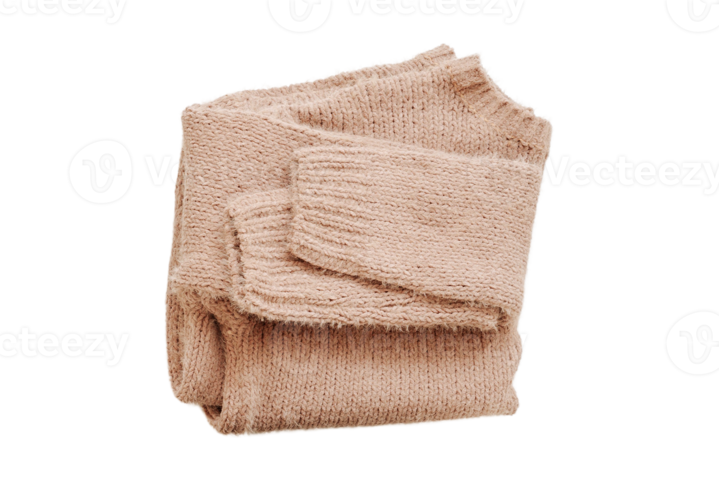 Beige sweater isolated on a transparent background png