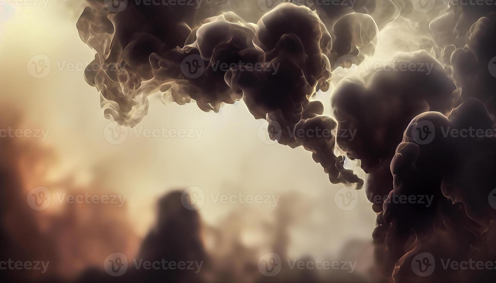 illustration of White curve fog, smoke, clouds, fire and dark background with spotlight. Abstract illustration art. Pattern texture, use for ad, poster and template, business.Digital art photo