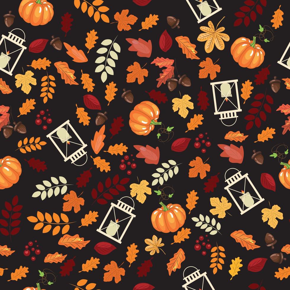 Thanksgiving Day. Autumn pattern. High quality vector illustration.