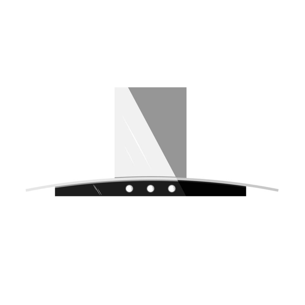 Range hood flat silhouette vector in color. Color cooking electric utensil icon. Set of colorful symbols for kitchen concept. Kitchen gadgets. Kitchenware