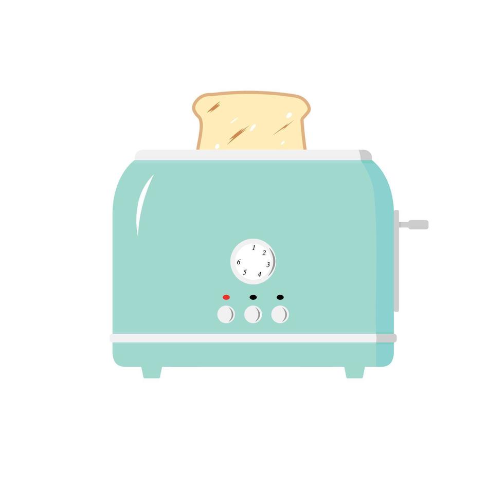 Toaster flat silhouette vector in pastel color. Color cooking electric utensil icon. Set of color symbols for kitchen concept. Kitchen gadgets. Kitchenware