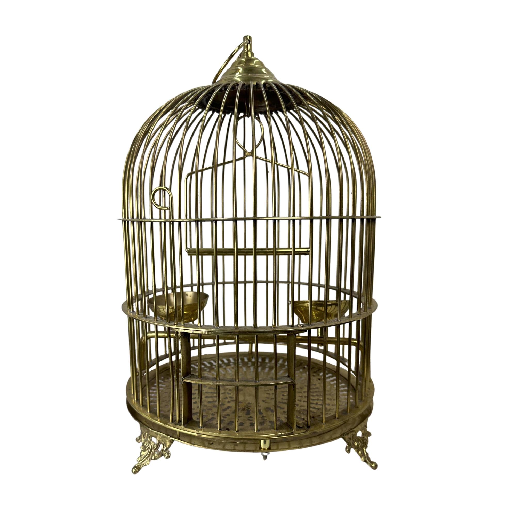 Vintage Brass Bird Cage 22697667 Stock Photo at Vecteezy