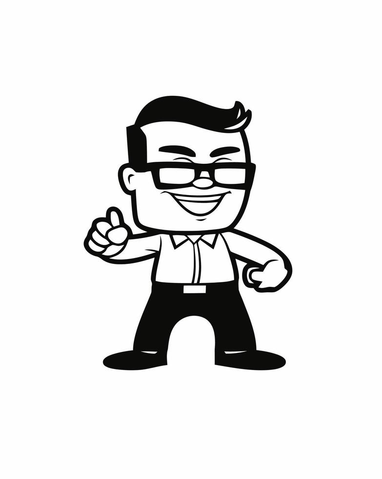 Confident Man Pointing vector