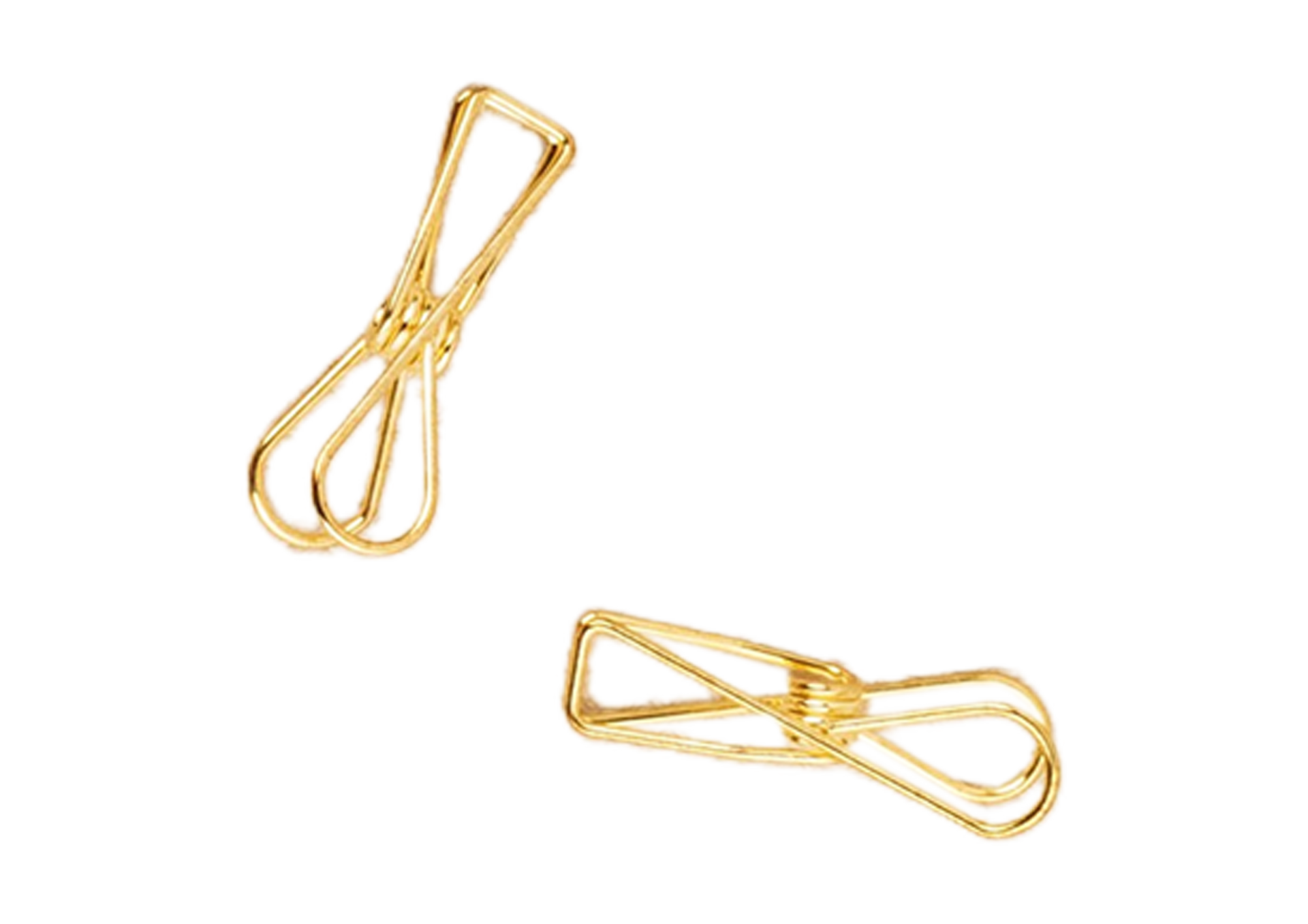 Golden clips isolated on a transparent background 22697787 PNG