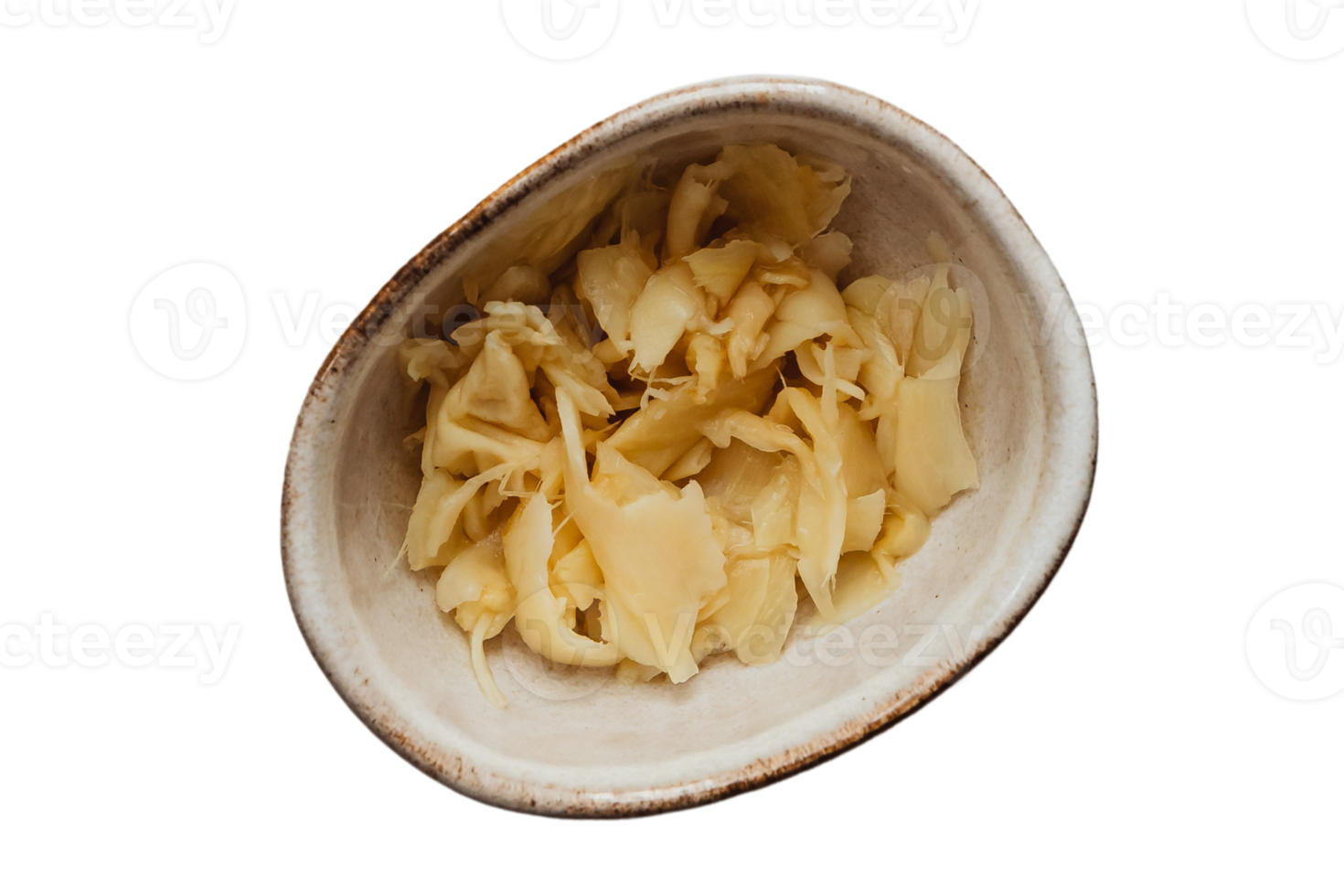 Fresh ginger slices isolated on a transparent background png