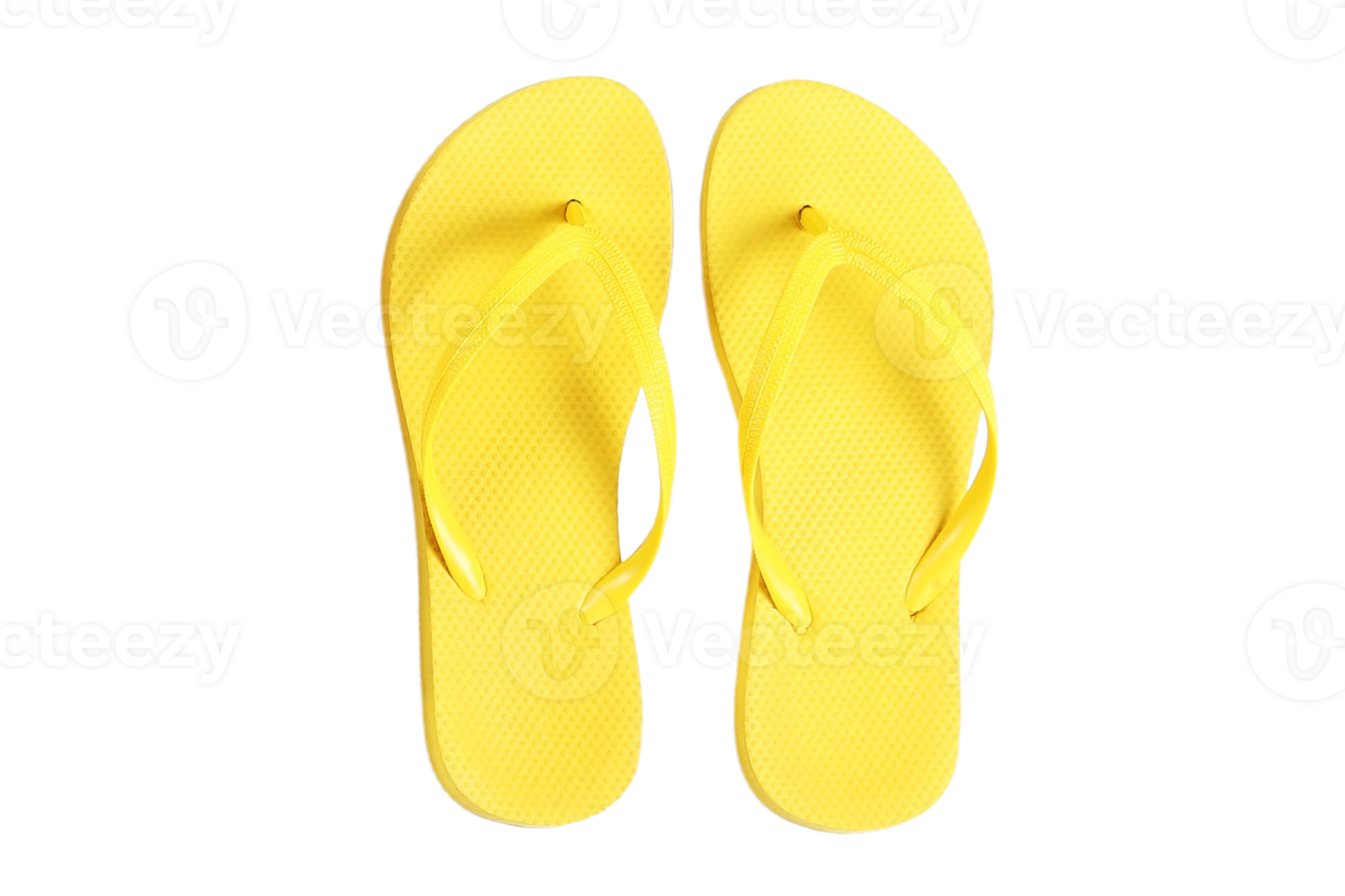 Yellow flip flops isolated on a transparent background png