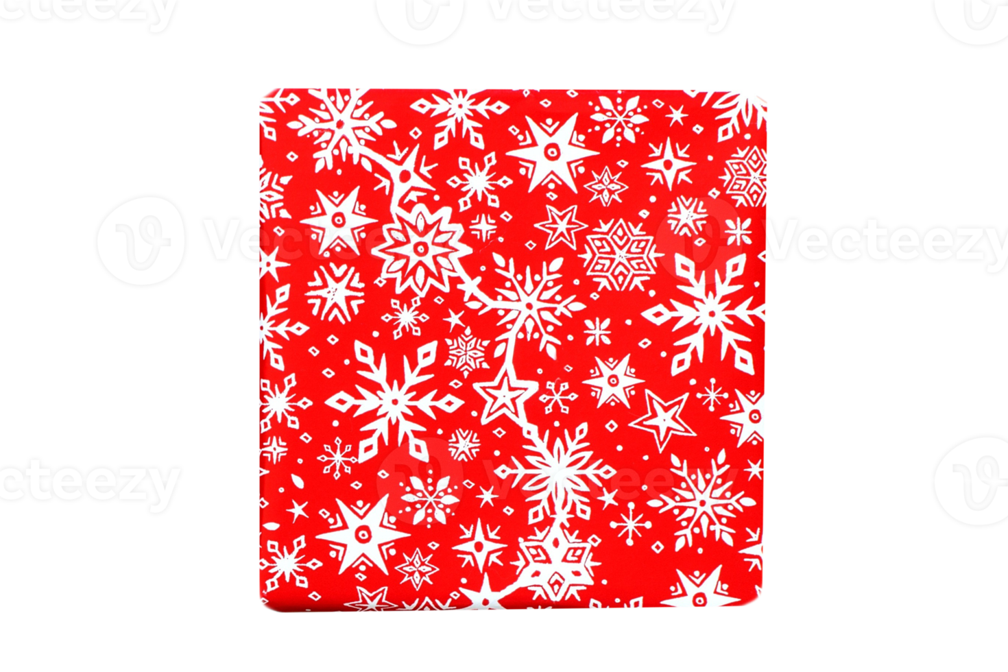 Red christmas gift box isolated on a transparent background png